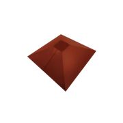 Колпак на столб под фонарь 390х390мм 0,45 PE с пленкой RAL 8004 терракота
