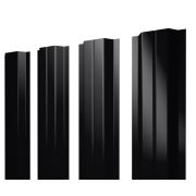 Штакетник П-образный А 0,5 Quarzit lite RAL 9005 черный