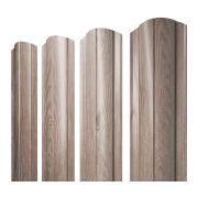 Штакетник Круглый фигурный 0,45 Print Elite White Wood TwinColor