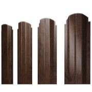 Штакетник П-образный А фигурный 0,45 Print Elite Antique Wood TwinColor