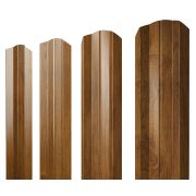 Штакетник М-образный А фигурный 0,45 Print Elite Golden Wood TwinColor