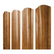 Штакетник Круглый фигурный 0,45 Print Elite Golden Wood TwinColor