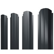 Штакетник П-образный А фигурный 0,45 Drap RAL 7016 антрацитово-серый