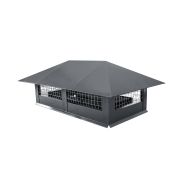 Дымник на трубу с сеткой 500х500мм 0,5 Satin с пленкой RAL 7024 мокрый асфальт