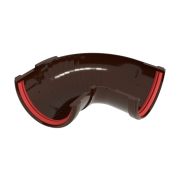 Угол желоба составной 90-150 град.Классика 120 ПВХ Grand Line коричневый (RR 32)