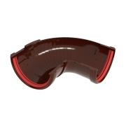 Угол желоба составной 90-150 град.Классика 120 ПВХ Grand Line шокол. (RAL 8017)