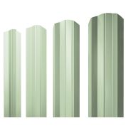 Штакетник М-образный А фигурный 0,45 PE RAL 6019 бело-зеленый
