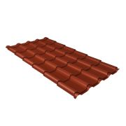 Металлочерепица камея 0,5 Satin Matt RAL 8004 терракота