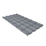 Металлочерепица камея 0,5 Satin RAL 9006 бело-алюминиевый