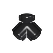 Тройник Y малого конька полукруглого Satin Matt с пленкой RAL 9005 черный