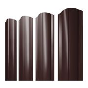 Штакетник Круглый фигурный 0,5 GreenCoat Pural BT, matt RR 887 шоколадно-коричневый (RAL 8017 шоколад)