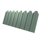 Профнастил С10A фигурный 0,45 PE с пленкой RAL 6019 бело-зеленый