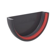 Заглушка желоба Классика120 ПВХ Grand Line графит (RAL 7024)