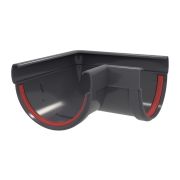 Угол желоба 90 град.Классика 120 ПВХ Grand Line графит (RAL 7024)