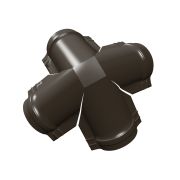 Четверник конька полукруглого Satin Matt с пленкой RR 32 темно-коричневый