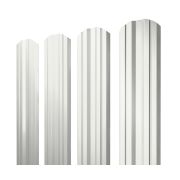 Штакетник Twin фигурный 0,45 Drap RAL 9003 сигнальный белый