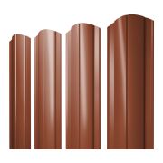 Штакетник Круглый фигурный 0,5 Satin RAL 8004 терракота