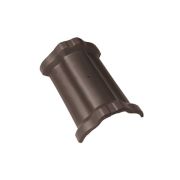 Центральная коньковая черепица с муфтами Braas Топаз 13V темно-коричневый