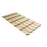 Металлочерепица квинта плюс Grand Line c 3D резом 0,45 PE RAL 1014 слоновая кость