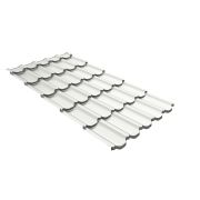 Металлочерепица квинта плюс Grand Line c 3D резом 0,5 Satin RAL 9003 сигнальный белый