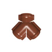 Тройник Y малого конька полукруглого PurLite Matt с пленкой RAL 8004 терракота