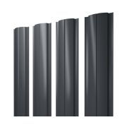 Штакетник Полукруглый Slim 0,5 Rooftop Бархат RAL 7024 мокрый асфальт