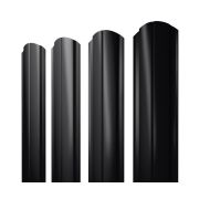 Штакетник Полукруглый Slim фигурный 0,5 PurLite Matt RAL 9005 черный