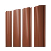Штакетник Полукруглый Slim 0,45 PE RAL 8004 терракота