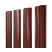 Штакетник Полукруглый Slim 0,45 PE RAL 3009 оксидно-красный