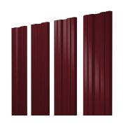 Штакетник Twin 0,5 Satin RAL 3005 красное вино