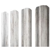 Штакетник М-образный B фигурный 0,45 Print Elite Snow Wood TwinColor
