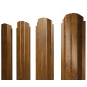 Штакетник П-образный В фигурный 0,45 Print Premium Golden Wood