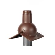 Выход канализации коньковый Krovent Pipe-cone коричневый