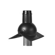 Выход канализации коньковый Krovent Pipe-cone черный