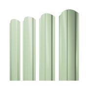 Штакетник Полукруглый Slim фигурный 0,45 PE RAL 6019 бело-зеленый