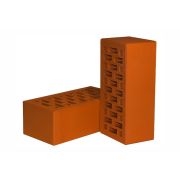 Кирпич облицовочный Новомосковский красный персик 1.4 гладкий 250х120х88 М150 F100 пустотность 42%