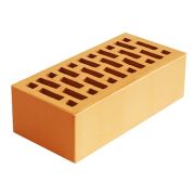 Кирпич облицовочный Новомосковский солома 1.4 гладкий 250х120х88 М150 F75 пустотность 42%