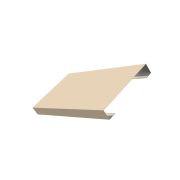 Ламель лицевая 125 жалюзи Texas 0,5 Satin с пленкой RAL 1015 светлая слоновая кость