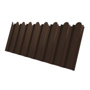 Профнастил С20В фигурный 0,45 PE RAL 8017 шоколад