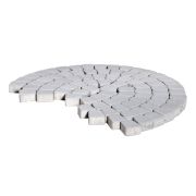 Плитка тротуарная Классико круговая Серебристый h60 73х110х115