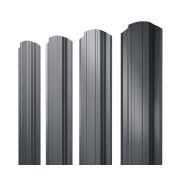 Штакетник Прямоугольный фигурный 0,45 Drap RAL 7024 мокрый асфальт