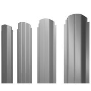 Штакетник П-образный А фигурный 0,45 Drap RAL 7004 сигнальный серый