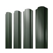 Штакетник Прямоугольный фигурный 0,5 GreenCoat Pural BT, matt BT RR 11 темно-зеленый (RAL 6020 хромовая зелень)