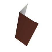 Нащельник (для калиток и ворот) 25х35 жалюзи Milan, Tokyo, Palermo 0,5 Satin с пленкой RAL 8017 шоколад (L1,68)
