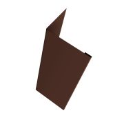 Нащельник (для калиток и ворот) 25х35 жалюзи Milan, Tokyo, Palermo 0,5 Quarzit с пленкой RAL 8017 шоколад (L1,68)