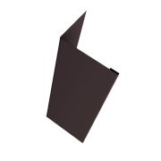 Нащельник (для калиток и ворот) 25х35 жалюзи Milan, Tokyo, Palermo 0,5 Quarzit lite с пленкой RR 32 темно-коричневый (L1,68)