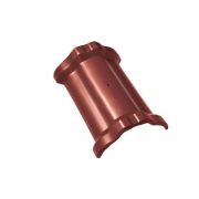 Центральная коньковая черепица с муфтами Braas Рубин 11V красный бук