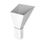Воронка водосборная прямоугольная Vortex Lite PE RAL 9003 сигнальный белый
