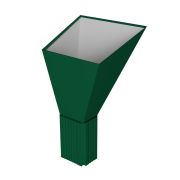 Воронка водосборная прямоугольная Vortex Lite PE RAL 6005 зеленый мох