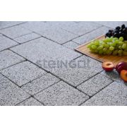 Плитка тротуарная Steingot Бавария высота 60мм Bianco Nero частичный прокрас